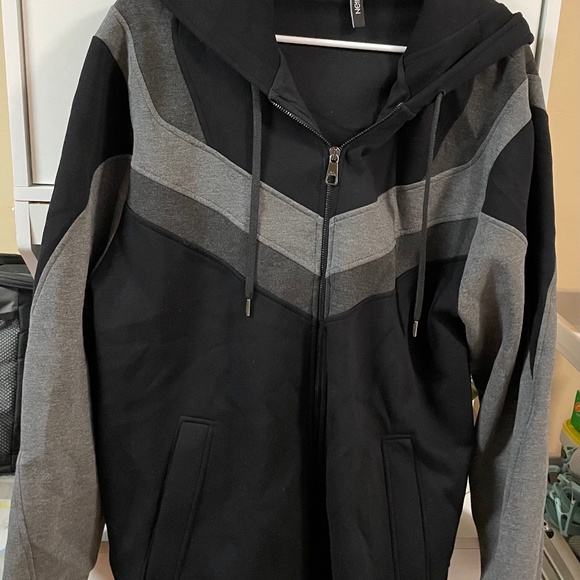 Niel Barrett Contrast Mens Zip Up Hoodie XL - Picture 1 of 4